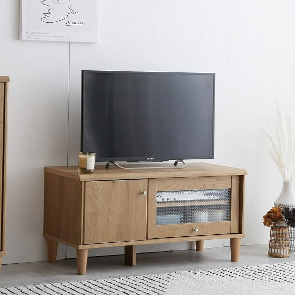 ガラス扉付きコンパクトテレビ台の画像1
