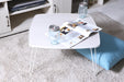 折りたたみ式白いローテーブル正方形タイプの商品写真1-1