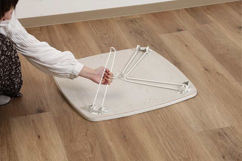 折りたたみ式白いローテーブル正方形タイプの商品写真5